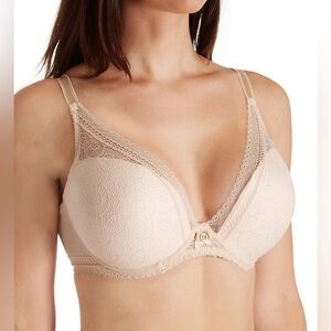 Chantelle Festivite Plunge Underwire Lace Bra Size 36DDD NWT C36820